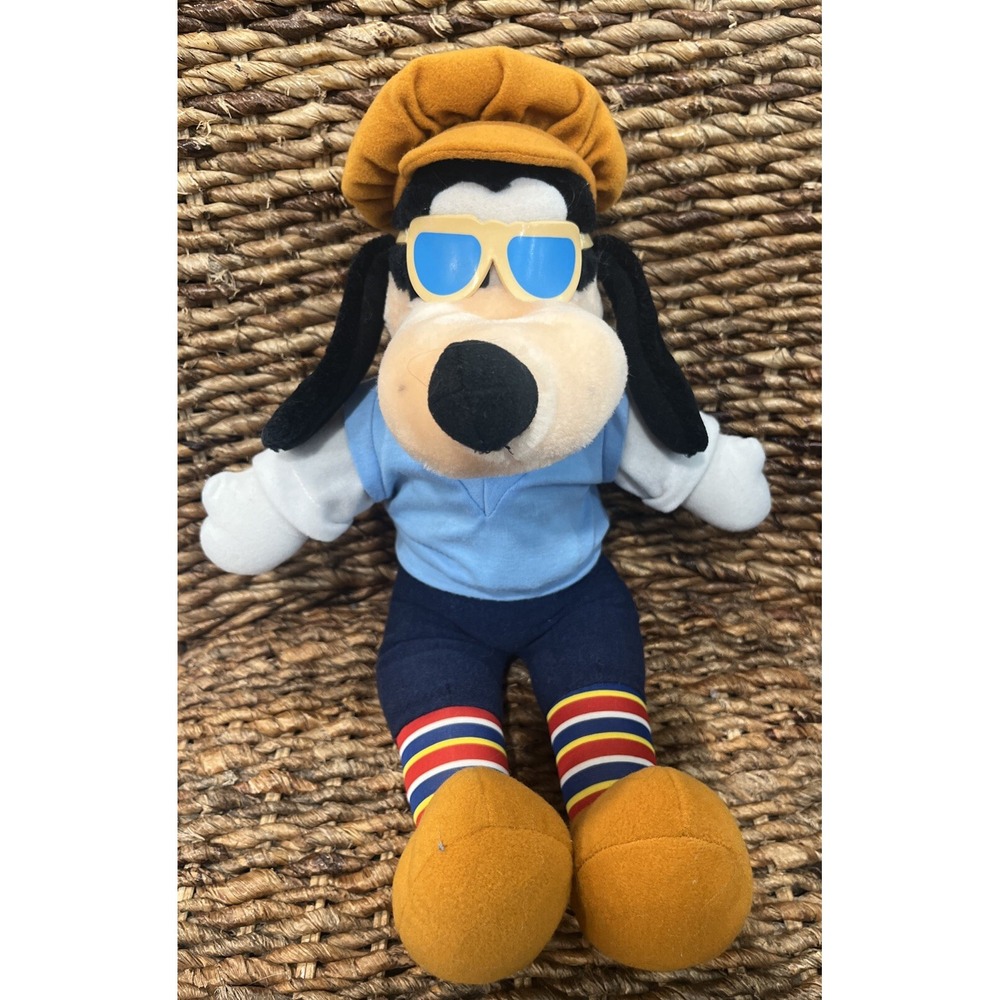 Vintage 1987 Rare Golfing Goofy Disneyland Disney World 17" Plush Sunglasses EUC